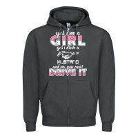 Smoke mustang i m a girl who drives a mustang Zipper Hoodie - artisFamous