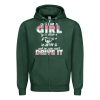 Sports Green mustang i m a girl who drives a mustang Zipper Hoodie - artisFamous