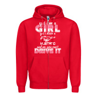 Red mustang i m a girl who drives a mustang Zipper Hoodie - artisFamous