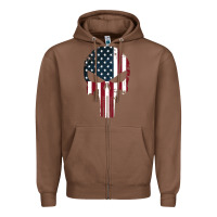 Chestnut the punisher american flag Zipper Hoodie - artisFamous