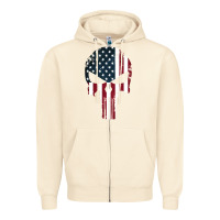 Sandshell the punisher american flag Zipper Hoodie - artisFamous
