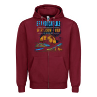 Burgundy Brandi Carlile Poster Zipper Hoodie - artisFamous