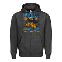 Charcoal Heather Brandi Carlile Poster Zipper Hoodie - artisFamous