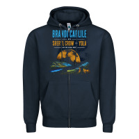 Navy Brandi Carlile Poster Zipper Hoodie - artisFamous