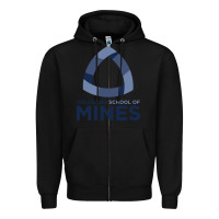 Black School of Mines Zipper Hoodie - artisFamous