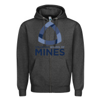 Charcoal Heather School of Mines Zipper Hoodie - artisFamous