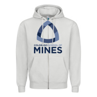 Dove Grey School of Mines Zipper Hoodie - artisFamous