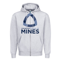 Heather Grey School of Mines Zipper Hoodie - artisFamous