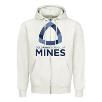 Oatmeal Heather School of Mines Zipper Hoodie - artisFamous