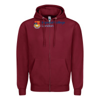 Burgundy Imperial Art Zipper Hoodie - artisFamous