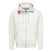 Oatmeal Heather Imperial Art Zipper Hoodie - artisFamous