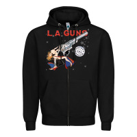 Black la guns Zipper Hoodie - artisFamous