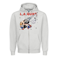 Dove Grey la guns Zipper Hoodie - artisFamous