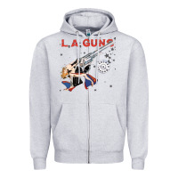 Heather Grey la guns Zipper Hoodie - artisFamous
