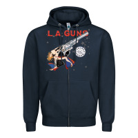Navy la guns Zipper Hoodie - artisFamous