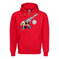 Red la guns Zipper Hoodie - artisFamous