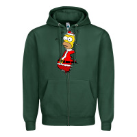 Sports Green Homer Claus Christmas Zipper Hoodie - artisFamous