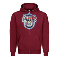 Burgundy la guns new Zipper Hoodie - artisFamous