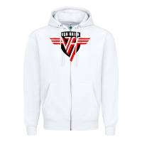 White halen Zipper Hoodie - artisFamous