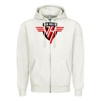 Oatmeal Heather halen Zipper Hoodie - artisFamous