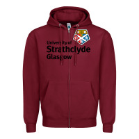 Burgundy Strathclyde Gift Zipper Hoodie - artisFamous