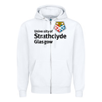 White Strathclyde Gift Zipper Hoodie - artisFamous