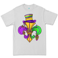 Dove Grey fleur de lis Premium Tee - OliviaCreatesArt