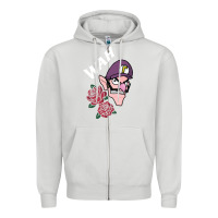 Dove Grey waluigi voice ( wah ) Zipper Hoodie - artisFamous