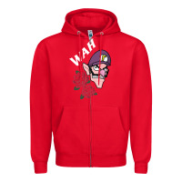 Red waluigi voice ( wah ) Zipper Hoodie - artisFamous