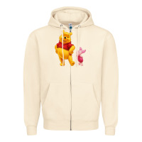 Sandshell Winnie the Pooh Piglet Zipper Hoodie - artisFamous