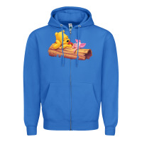 True Royal Winnie the Pooh Piglet Zipper Hoodie - artisFamous