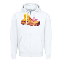 White Winnie the Pooh Piglet Zipper Hoodie - artisFamous