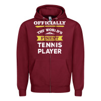 Burgundy the world's finest tennis player Zipper Hoodie - artisFamous