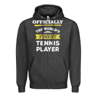 Charcoal Heather the world's finest tennis player Zipper Hoodie - artisFamous