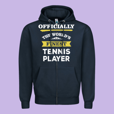The World's Finest Tennis Player Zipper Hoodie Designed By Artisfamous