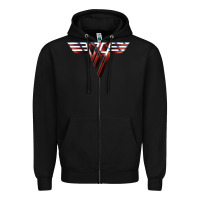 Black halen Zipper Hoodie - artisFamous