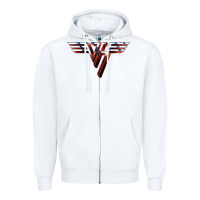 White halen Zipper Hoodie - artisFamous