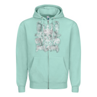 Seafoam black sab.bath official vintage dancing skele Zipper Hoodie - artisFamous