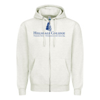 Oatmeal Heather Hillsdale College Zipper Hoodie - artisFamous