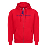 Red Hillsdale College Zipper Hoodie - artisFamous