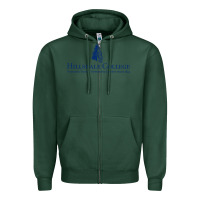 Sports Green Hillsdale College Zipper Hoodie - artisFamous