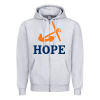 Heather Grey Hope College Zipper Hoodie - artisFamous