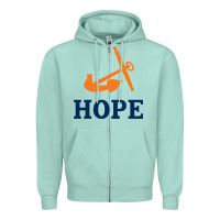 Seafoam Hope College Zipper Hoodie - artisFamous