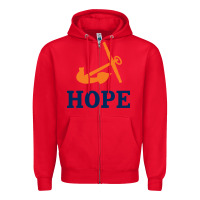 Red Hope College Zipper Hoodie - artisFamous