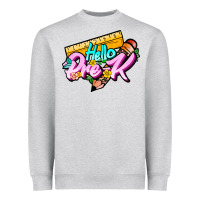Heather Grey hello pre k Heavyweight Sweatshirt - JahusDesignShop