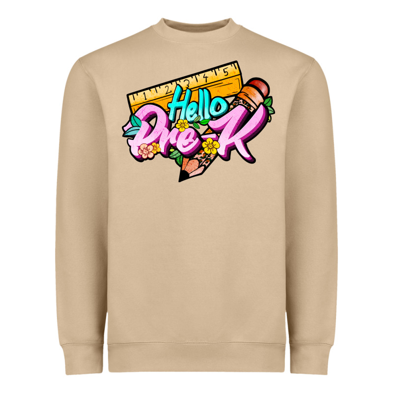 Hello Pre K Heavyweight Sweatshirt by JahusDesignShop | Teevron