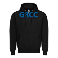 Black Grand Rapids Community College Zipper Hoodie - artisFamous