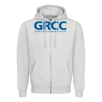 Dove Grey Grand Rapids Community College Zipper Hoodie - artisFamous