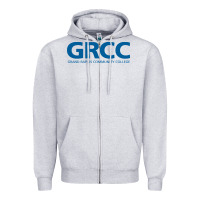 Heather Grey Grand Rapids Community College Zipper Hoodie - artisFamous