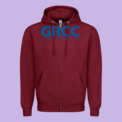 Grand Rapids Community College Zipper Hoodie Designed By Artisfamous